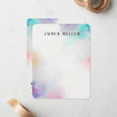 schilderdoek notitiekaartje (Voorkant / Achterkant in situ)