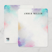 schilderdoek notitiekaartje (Voorkant / Achterkant)