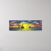 Schilderdoek printplaten op zonsondergang canvas afdruk (Voorkant)