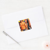 Schilderen: Cowboy Corral Vierkante Sticker (Envelop)