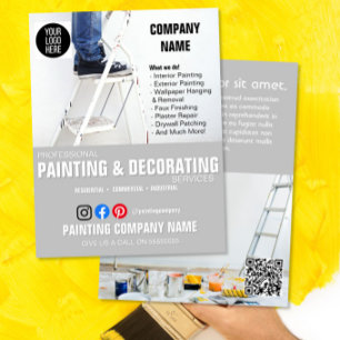 SCHILDEREN & DECORATIE diensten bedrijfsflyer Flyer