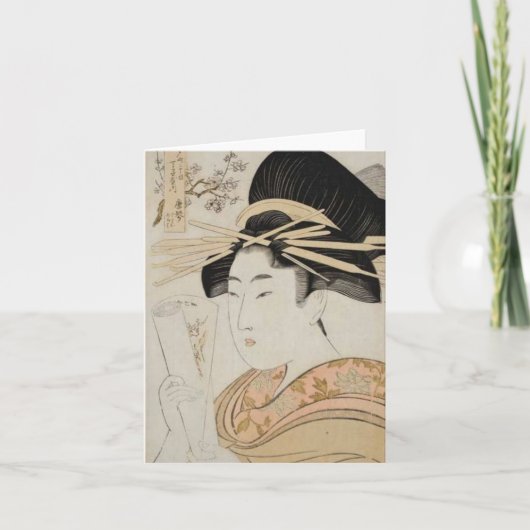 Schilderen door Kitagawa Utamaro Blank Note Card Kaart (Voorkant)