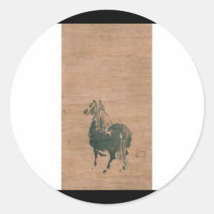 Schilderen door Miyamoto Musashi, ongeveer 1600 ja Ronde Sticker