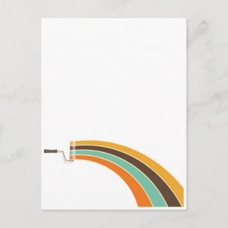 Schilderen in retrokleuren briefkaart