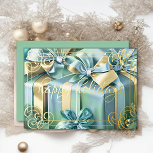Schilderen Kerstcadeaus Mint Groen Blauw Folie Feestdagenkaart