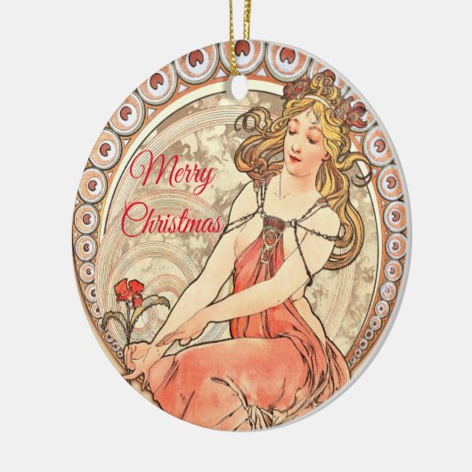 Schilderen, kerstmis keramisch ornament (Links)