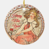 Schilderen, kerstmis keramisch ornament (Achterkant)