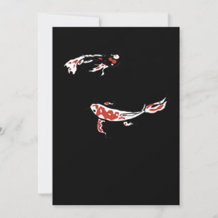 Schilderen Koi Carp Minimale kunstschilderingen Feestdagenkaart
