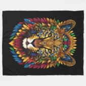 Schilderen Kostuum Leeuw Fleece Deken (Voorkant (Horizontaal))