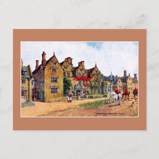  schilderen Lygon Arms Broadway art Briefkaart (Voorkant)