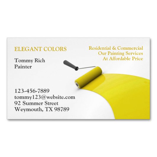 Schilderen Magnetisch Visitekaartje (Voorkant)