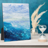 Schilderen met oceaangolven, schuim met zee fotoplaat (Zijkant)