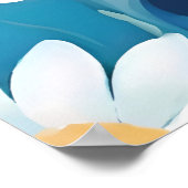 Schilderen met witte bloemen poster (Hoek)