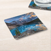 Schilderen op Moraine Vierkante Kartonnen Onderzetter (Schuin)