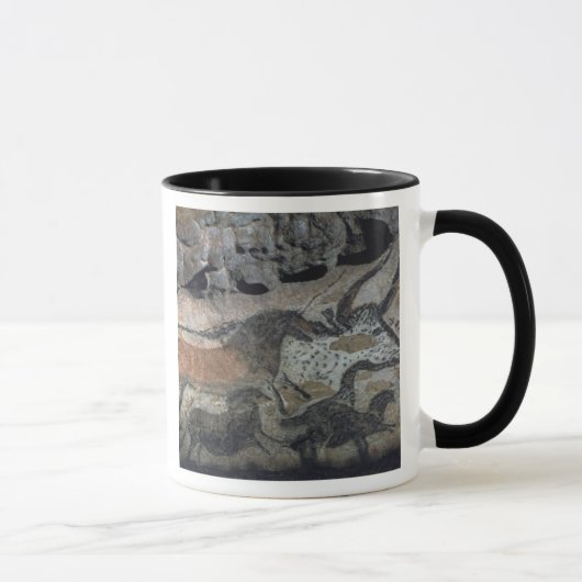 Schilderen op steen van een stier en paarden, c.17 mok (Rechts)