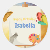 Schilderen Ronde Sticker (Voorkant)