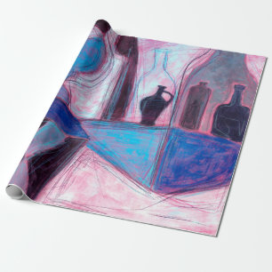Schilderen/tekenen van gestileerde flessen cadeaupapier
