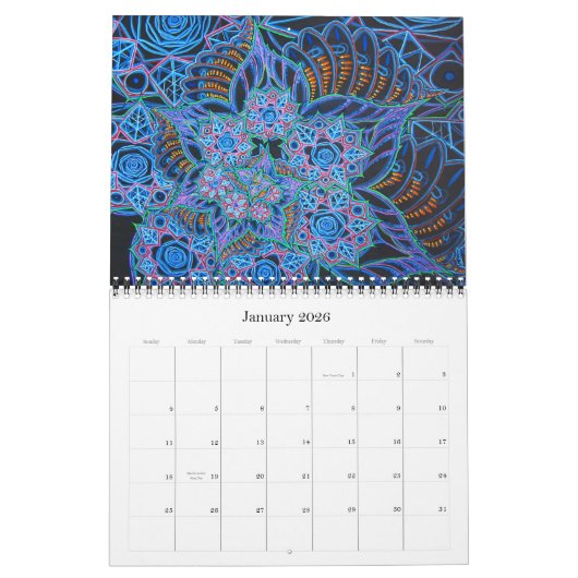 Schilderen tijdens het dansen van de agenda van 20 kalender (Jan 2026)