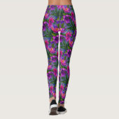 Schilderen Tropische bloemen Heldere kleuren Leggings (Achterkant)