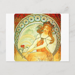 Schilderen. Uit de Arts Series door Mucha Briefkaart