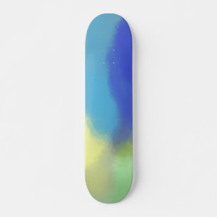 schilderen van abstracte waterverf skateboard