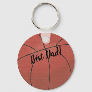 Schilderen van Basketball Beste pap Sjabloon Sleutelhanger