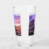 Schilderen van Colosseum in Rome bij zonsondergang Glas (Links)