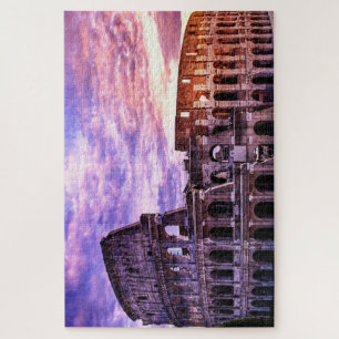 Schilderen van Colosseum in Rome bij zonsondergang Legpuzzel