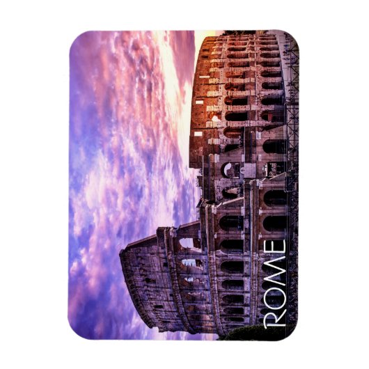 Schilderen van Colosseum in Rome bij zonsondergang Magneet (Verticaal)