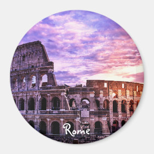 Schilderen van Colosseum in Rome bij zonsondergang Magneet