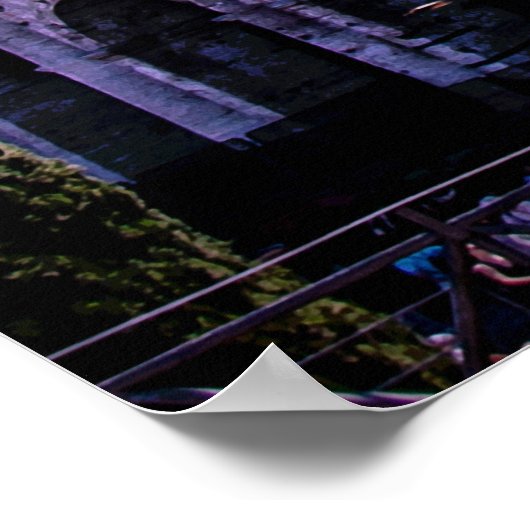 Schilderen van Colosseum in Rome bij zonsondergang Poster (Hoek)