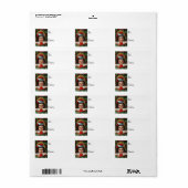 Schilderen van Cute Girl op Bell  Gift Label (Full Sheet)