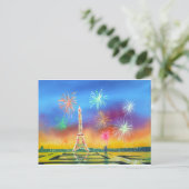 Schilderen van de Eiffeltoren in Parijs Briefkaart (Staand voorkant)