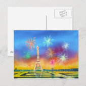 Schilderen van de Eiffeltoren in Parijs Briefkaart (Voorkant / Achterkant)