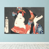 schilderen van de kleurrijke Japanse vrouw Canvas Afdruk (Insitu (Houten vloer))
