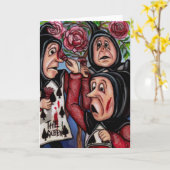 SCHILDEREN VAN DE ROZEN Alice in Wonderland Note K Kaart (Gele Bloem)