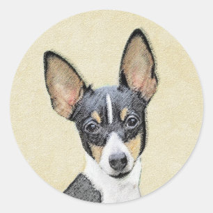 Schilderen van de speelgoed fox-terger - Kute Orig Ronde Sticker