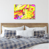 Schilderen van de waterverf van Dragonfly Canvas Afdruk (Insitu (Slaapkamer))