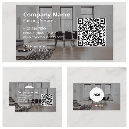 Schilderen van diensten uw Logo hier Visitekaartje