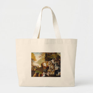 Schilderen van dieren grote tote bag