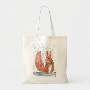 Schilderen van eekhoornbossen van dierlijke waterv tote bag