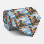 Schilderen van een Fancy Europese villa Stropdas (Opgerold)