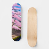 Schilderen van een kersenbloesemboom skateboard (Voorkant)