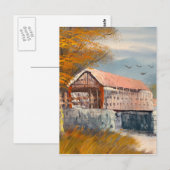 Schilderen van een oude brug van Pennsylvania Briefkaart (Voorkant / Achterkant)