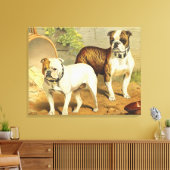 schilderen van Engelse Bulldogs Canvas Afdruk (Insitu (Woonkamer))