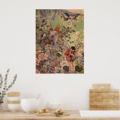 schilderen van fairies en bloemen poster (Keuken)