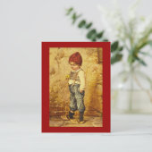  schilderen van Hansel die een Apple vasthoudt Briefkaart (Staand voorkant)