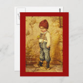  schilderen van Hansel die een Apple vasthoudt Briefkaart (Voorkant / Achterkant)