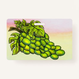 Schilderen van heerlijke groene wijnbouwwijn badge