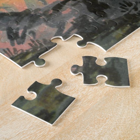 schilderen van het landschap van het Japanse plat Legpuzzel (Zijkant)